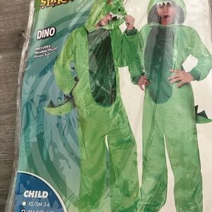 Spirit Halloween green Dino dinosaur costume child’s size sm/ md 4-10